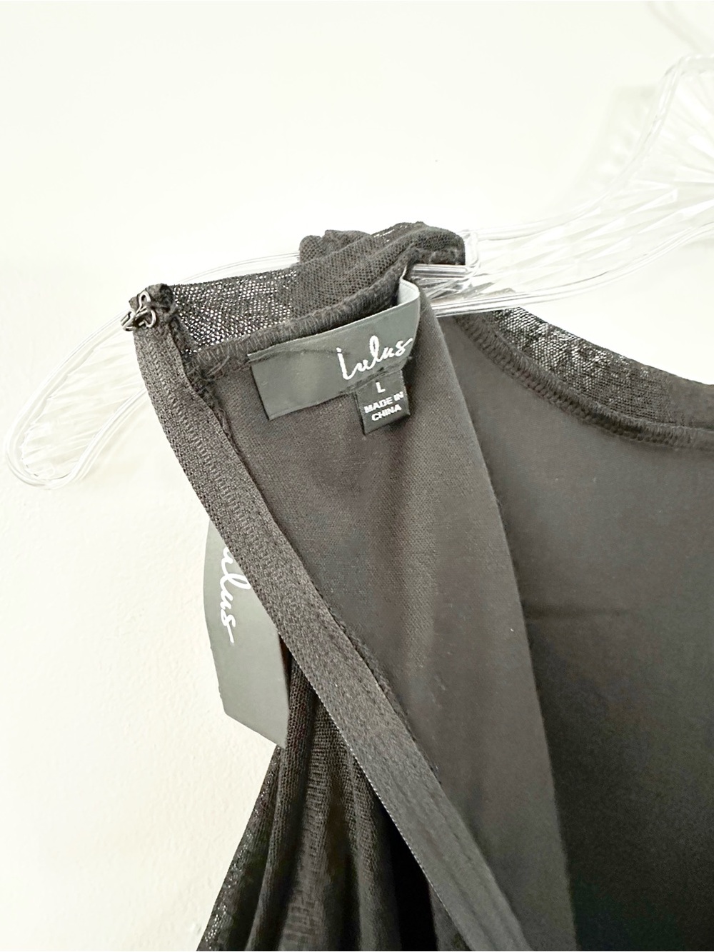 Lulus Mesh Rouched Mock Neck Mini Dress - Picture 6 of 7
